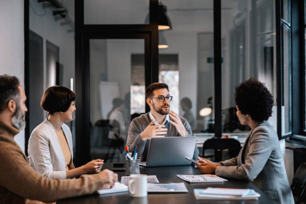 Professional team of diverse business people